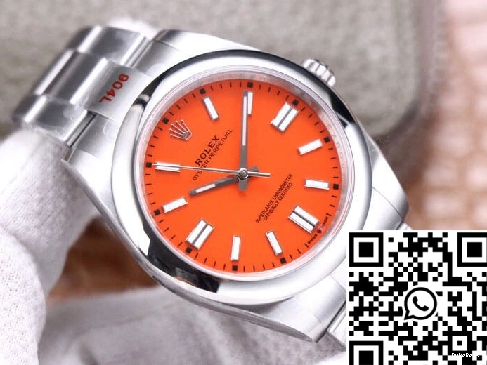 41MM Rolex Coral Dial Oyster Red Perpetual Factory M124300-0007 EW 0212